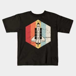 Retro Space Shuttle Icon Kids T-Shirt